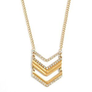 J. Crew Chevon Pendant Necklace - Gold